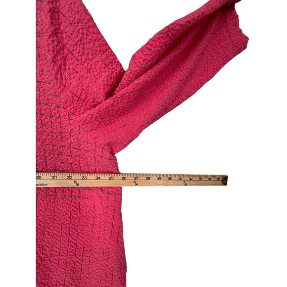 Habitat Puckered Fabric Loose Fit Top Back Button XXL Lagenlook Check - Picture 4 of 10